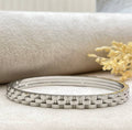 Silver Stainless Steel Bangle – Elegant and Luxurious Design