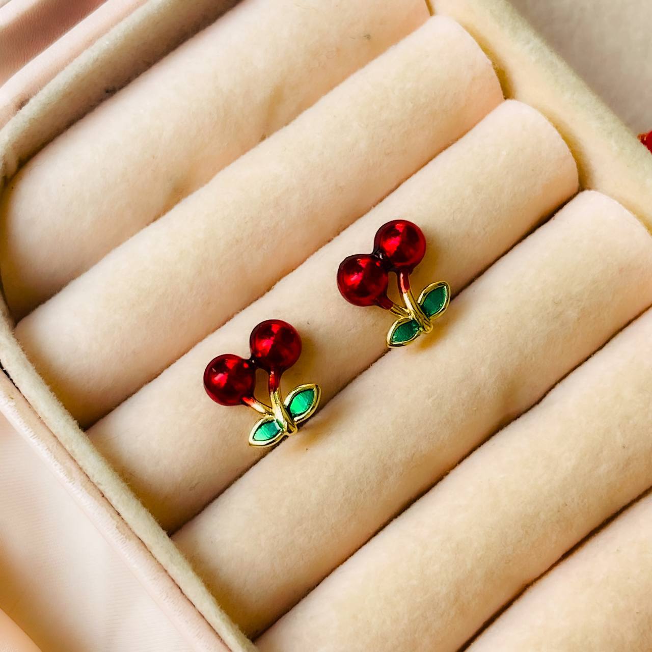 Cherry  Glass earing